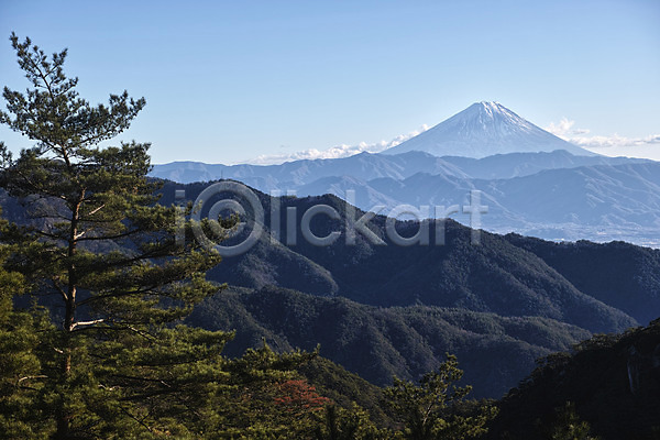 사람없음 JPG 포토 구름(자연) 나무 산 산등성이 야외 일본 자연 주간 풍경(경치) 하늘 해외풍경 후지산