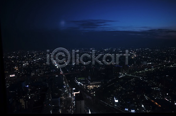 사람없음 JPG 포토 구름(자연) 나고야 도시풍경 빌딩 야간 야경 야외 일본 하늘 해외풍경