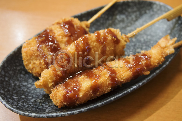 사람없음 JPG 근접촬영 포토 꼬치 소스(음식) 음식 일본문화 일본음식 접시 튀김