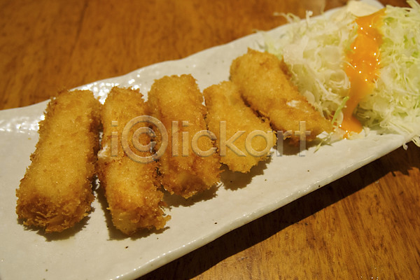 사람없음 JPG 근접촬영 포토 소스(음식) 양배추 양배추샐러드 음식 일본문화 일본음식 접시 튀김