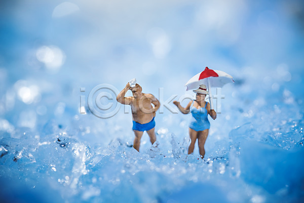 시원함 사람없음 JPG 포토 미니어처 바캉스 양산 얼음 여름(계절) 여름휴가 여행용품