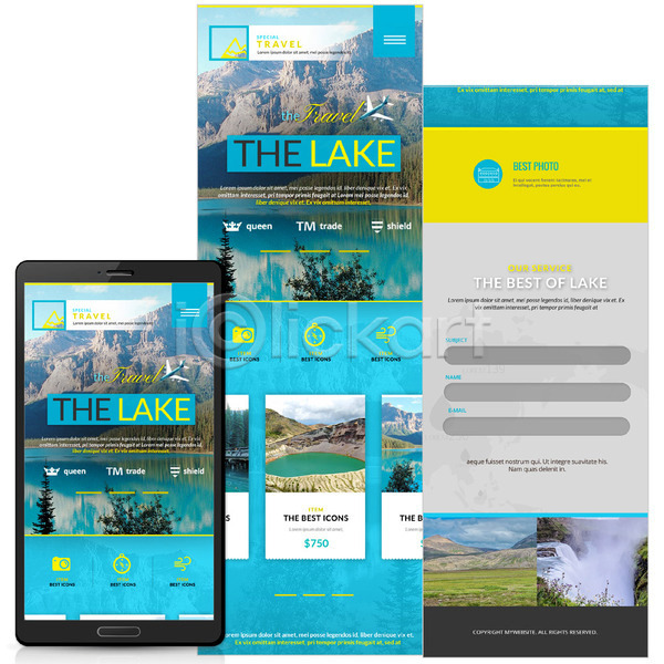 사람없음 PSD 웹템플릿 템플릿 모바일 모바일사이트 비행기 사진촬영 산 여행 자연 호수