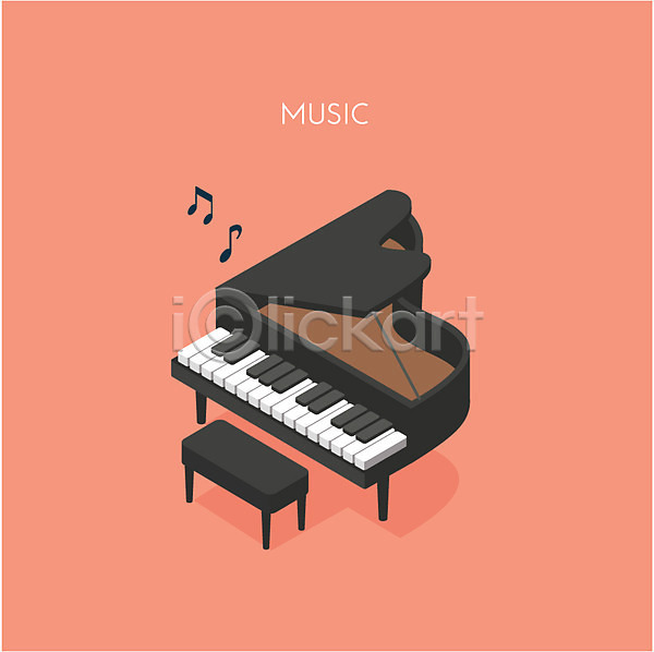 사람없음 AI(파일형식) 아이콘 건반 그랜드피아노 아이소메트릭 악기 음표 클립아트 피아노(악기)
