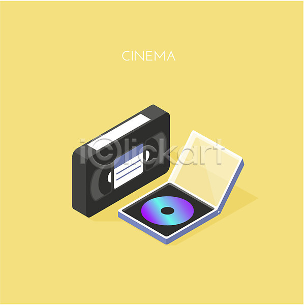사람없음 AI(파일형식) 아이콘 CD 비디오 아이소메트릭 영화 클립아트