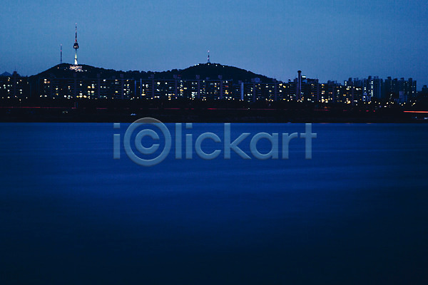 사람없음 JPG 장노출 포토 남산 남산타워 도시 도시풍경 야간 야경 야외 한강