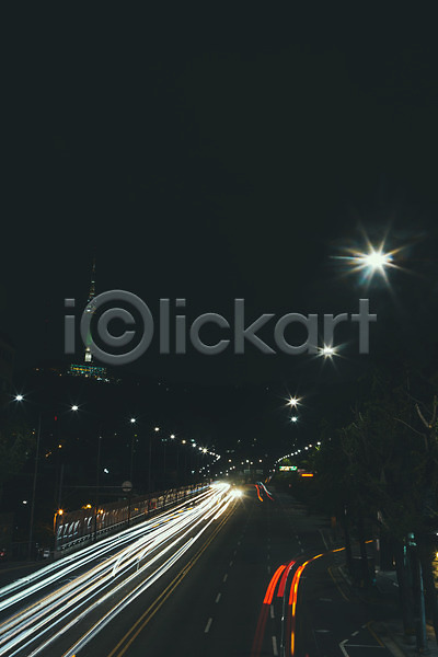 사람없음 JPG 장노출 포토 남산 남산타워 도로 도시 도시풍경 빛 야간 야경 야외