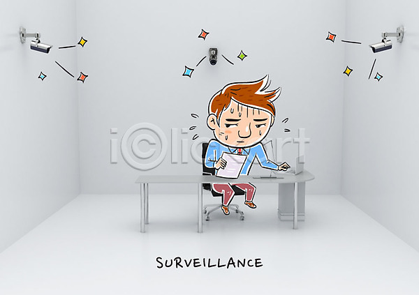 남자 성인 한명 AI(파일형식) 포토일러 감시 감시카메라 노트북 문서 비즈니스라이프 비즈니스맨 앉기 업무 의자 책상