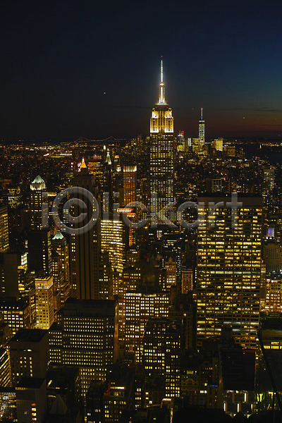 사람없음 JPG 포토 뉴욕 도시 빌딩 야간 야경 야외 풍경(경치)