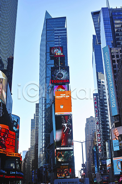 사람없음 JPG 포토 간판 광고판 뉴욕 도시 빌딩 야외 주간 타임스퀘어 풍경(경치)