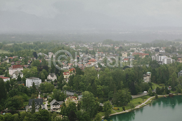 사람없음 JPG 포토 동유럽 마을 슬로베니아 야외 유럽 자연 주간 풍경(경치) 해외풍경 호수 흐림