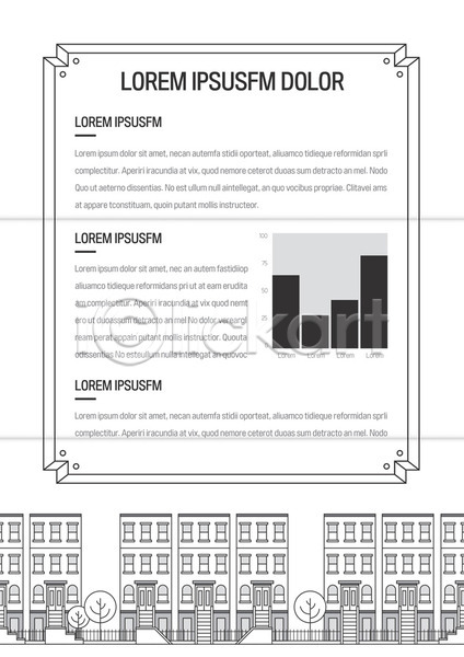 사람없음 AI(파일형식) 템플릿 3단접지 건물 건축 그래프 나무 내지 리플렛 북디자인 북커버 주택 출판디자인 팜플렛 표지디자인