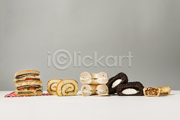 사람없음 JPG 포토 단면 디저트 롤빵 백그라운드 베이글 빵 스튜디오촬영 실내 음식 파이(빵) 햄버거
