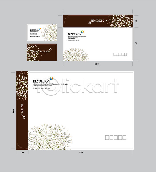 사람없음 AI(파일형식) 명함템플릿 봉투템플릿 템플릿 갈색 꽃잎 나무 명함 봉투디자인 비즈디자인 서류봉투 세트 안개꽃 우편봉투 패키지 편지봉투