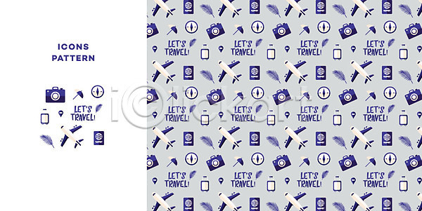 사람없음 AI(파일형식) 아이콘 나뭇잎 나침반 바캉스 비행기 여권 여름휴가 여행 카메라 캐리어 파라솔 패턴 패턴백그라운드