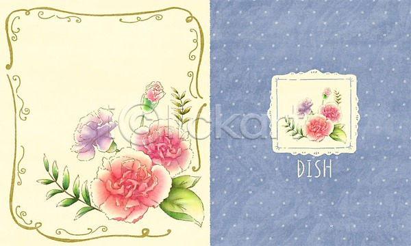 사람없음 PSD 일러스트 꽃 꽃잎 꽃프레임 도자기공예 물방울무늬 접시 카네이션 페인팅 포슬린
