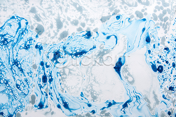 사람없음 JPG 포토 마블링 물 물감 미술 백그라운드 붓 스튜디오촬영 실내 얼룩 잉크 종이 질감 컬러 파란색 페인트