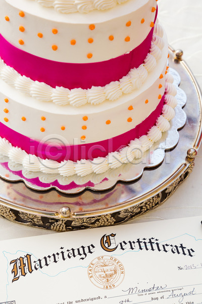 사람없음 JPG 포토 해외이미지 결재 결혼 디저트 분홍색 사탕 음식 접수 증명서 케이크 파티 해외202004 흰색