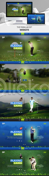 남자 서양인 성인 여러명 여자 한국인 PSD 사이트템플릿 웹템플릿 템플릿 건강 골프 골프채 노트북 모니터 반응형 스포츠 시차스크롤 패럴렉스 홈페이지 홈페이지시안