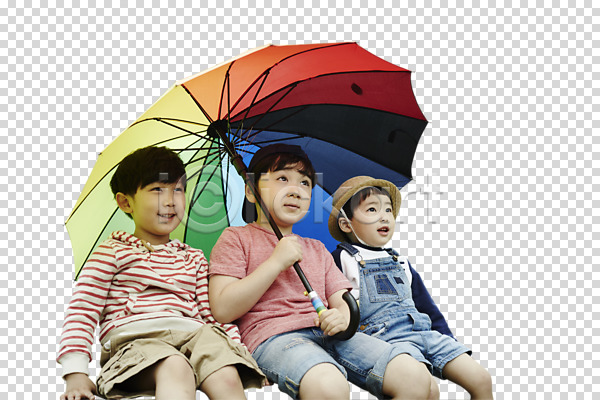 천진난만 세명 소년 소년만 어린이 한국인 PNG 앞모습 편집이미지 들기 상반신 어린이라이프 우산 편집 편집소스 형제