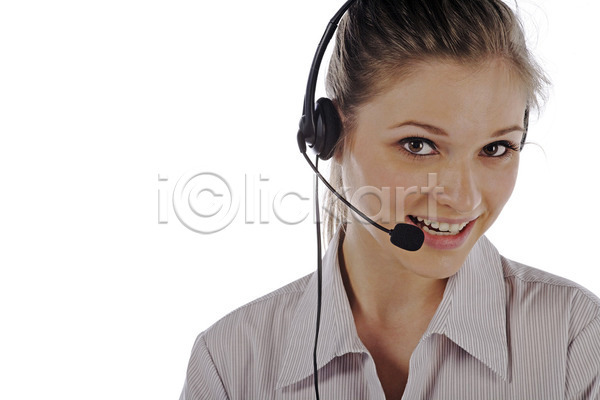 도움 스마트 행복 여자 청소년 한명 JPG 포토 해외이미지 라이프스타일 미소(표정) 사무실 셔츠 업무 인사 전화기 채팅 해외202004 헤드폰