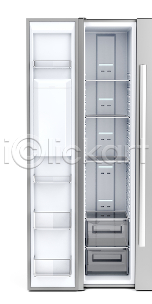 시원함 추위 사람없음 3D JPG 포토 해외이미지 가정 고립 기계 깊이 나란히 냉각기 냉동고 냉장고 문 상점 실내 얼음 오픈 은색 전기 주방 큼 해외202004