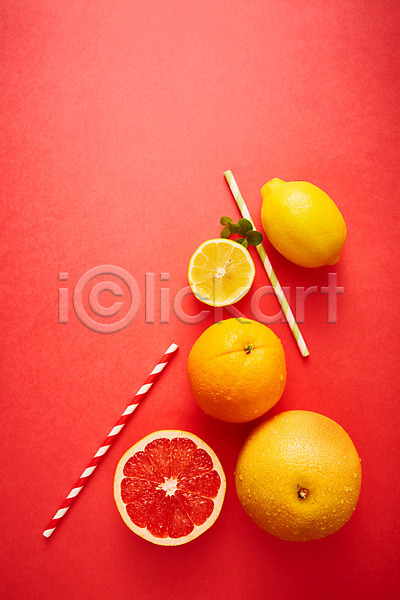 사람없음 JPG 포토 과일 레몬 백그라운드 빨대 스튜디오촬영 신선함 실내 오렌지 유기농 자몽 트로피컬아트
