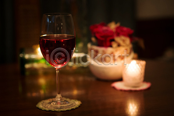 사람없음 JPG 아웃포커스 포토 실내 와인 와인잔 잔 촛불 탁자