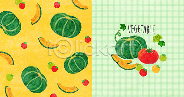 사람없음 PSD 일러스트 과일 단호박 방울토마토 아기자기 토마토 패턴 패턴백그라운드