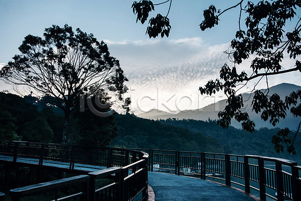 사람없음 JPG 포토 나무 다리(건축물) 대만 르웨탄 야외 주간 해외풍경