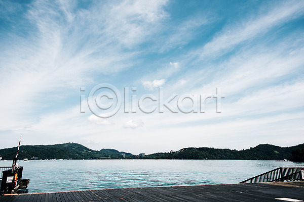 사람없음 JPG 포토 구름(자연) 대만 르웨탄 야외 주간 하늘 해외풍경 호수