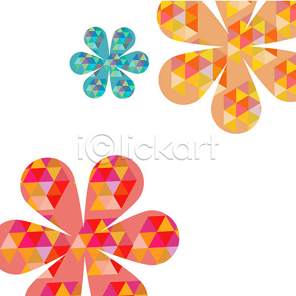 사람없음 AI(파일형식) 일러스트 입체 꽃 꽃무늬 무늬 백그라운드 삼각형 패턴 패턴백그라운드