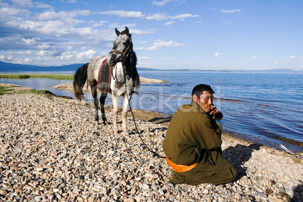 열정 남자 사람 한명 JPG 포토 해외이미지 동물 라이프스타일 몽골 생태학 승차 아시아 안장 야외 여행 자연 전통문화 풍경(경치) 해외202004 환경