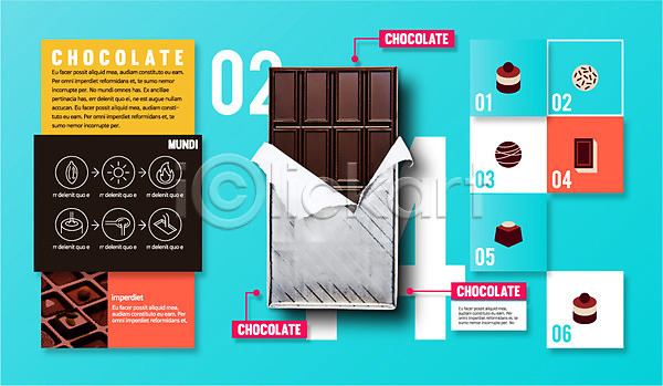 사람없음 AI(파일형식) 편집이미지 디자인 디저트 메터리얼디자인 제조과정 초콜릿 카카오열매 플랫