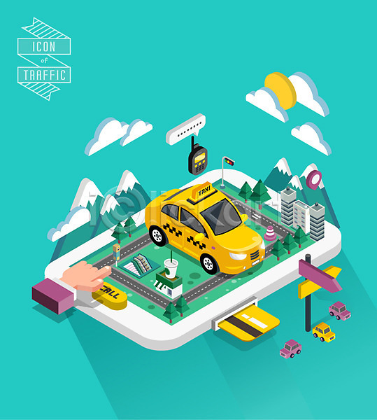 사람없음 3D아이콘 AI(파일형식) 아이콘 입체 건물 무전기 백그라운드 스마트폰 신용카드 아이소메트릭 자동차 전철역 콜택시 택시 표지판