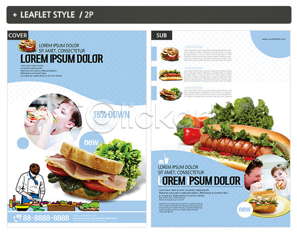 남자 서양인 성인 어린이 여러명 외국인 INDD ZIP 인디자인 전단템플릿 템플릿 리플렛 샌드위치 요리사 전단 포스터