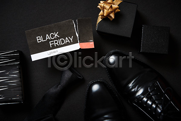 사람없음 JPG 포토 검은색 구두 넥타이 블랙프라이데이 선물상자 쇼핑 정장 티켓