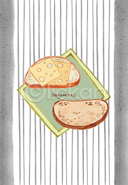 사람없음 PSD 일러스트 곡물바게트 냅킨 빵집 식사 식탁보 제빵 치즈