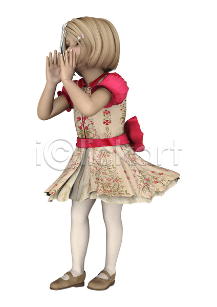 기쁨 사람 사람없음 어린이 여자 JPG 포토 해외이미지 고립 놀이 드레스 복고 수확 외침 장난 해외202004 흰색