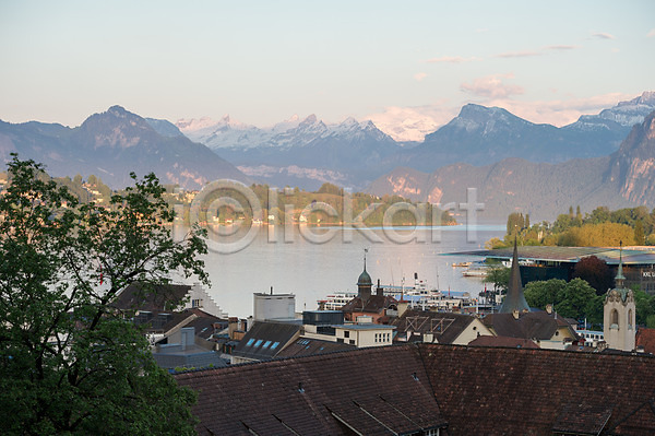 사람없음 JPG 포토 도시 루체른 스위스 알프스 야외 유럽풍경 주간 주택 풍경(경치) 해외풍경 호수