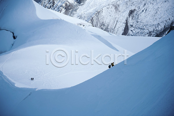 여러명 JPG 포토 눈(날씨) 등산 몽블랑 야외 유럽풍경 자연 주간 풍경(경치) 프랑스 해외풍경