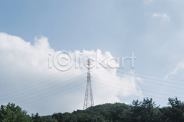 사람없음 JPG 포토 구름(자연) 나무 산 송전탑 야외 주간 풍경(경치) 하늘