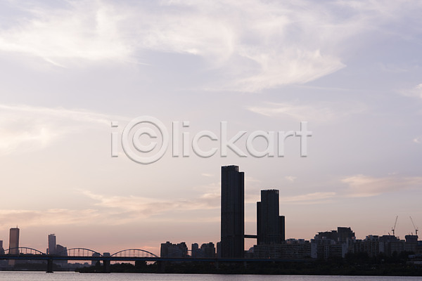 사람없음 JPG 실루엣 포토 노을 다리 도시 빌딩 야외 주간 풍경(경치) 한강