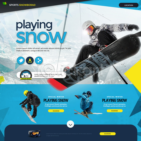 남자 성인 세명 PSD 웹템플릿 템플릿 겨울 겨울스포츠 스노우보드 스키 이벤트 이벤트페이지