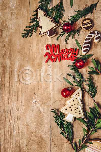 사람없음 JPG 포토 겨울 나뭇잎 백그라운드 스튜디오촬영 실내 장식 쿠키 크리스마스 크리스마스트리모양쿠키