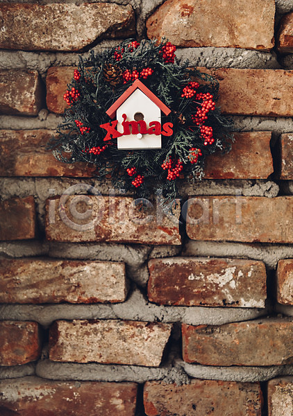 사람없음 JPG 포토 겨울 백그라운드 벽돌 부동산 스튜디오촬영 실내 장식 집모양 크리스마스 크리스마스리스