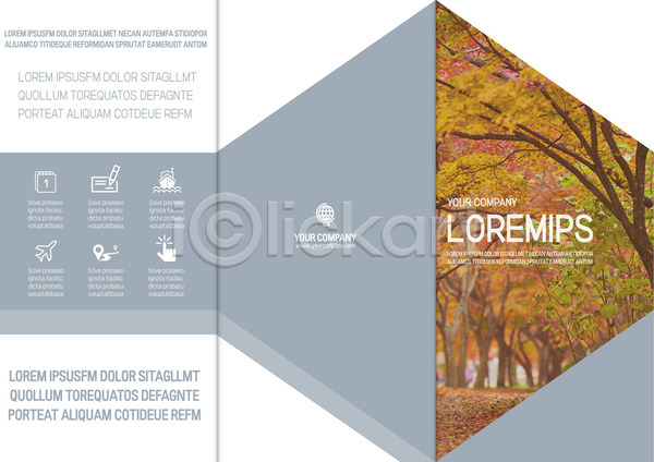사람없음 AI(파일형식) 템플릿 3단접지 가을(계절) 나무 단풍 리플렛 북디자인 북커버 숲 자연 출판디자인 팜플렛 표지 표지디자인