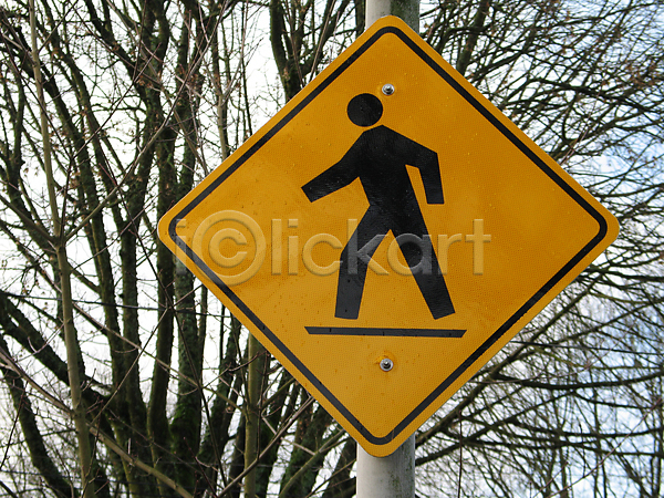 산책 사람없음 JPG 포토 해외이미지 가로 거리 건너기 규칙 나무 나뭇가지 노란색 물방울 방향 보안 보행자 사인 심볼 야외 오렌지 젖음 지도 하늘 해외202004